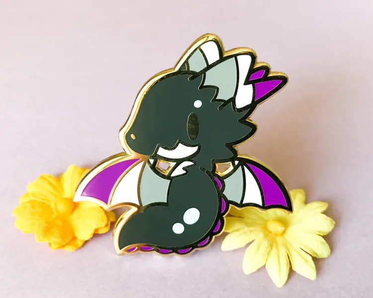 Ace Pride Dragon Enamel Pin