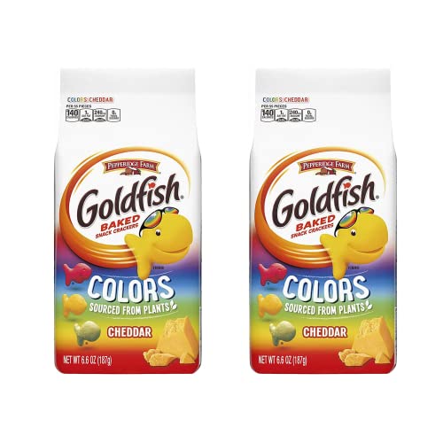 Pepperidge Farm Goldfish Crackers Cheddar Colors | 187g x 2 Pack