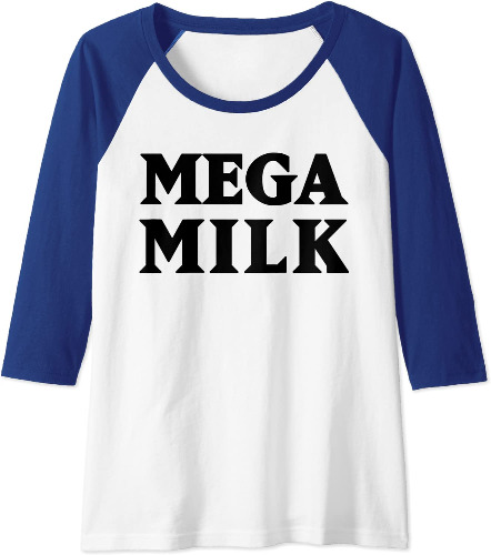 Womens MEGA MILK - Titty Monster - Big Boobs Raglan Baseball Tee
