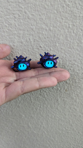 Mini Super Sea Snail Earrings + Figure