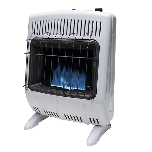 Mr. Heater MHVFBF20LPT 20,000 BTU Blue Flame Vent Free Propane Heater For Cold Rooms, Additions, Sun Rooms Cabins & Garage - White - Propane