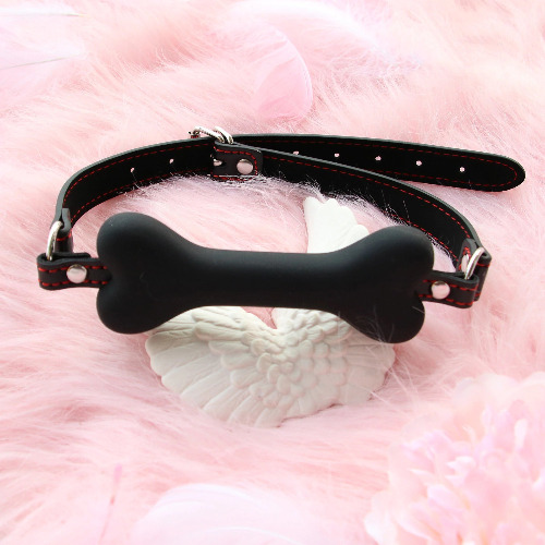 Dog Bone Gag - Black