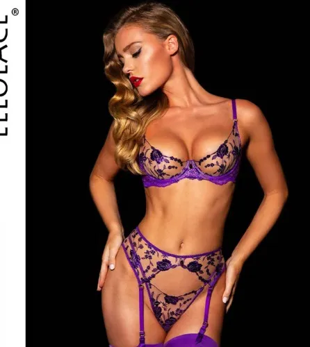 honey birdette purple lace lingerie 