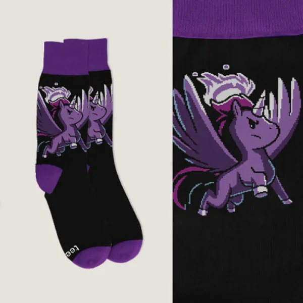 Dark Angel Unicorn Socks | Funny, cute, & nerdy socks 