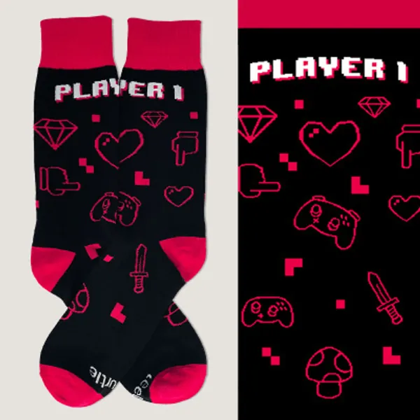 Player 1 Socks | Funny, cute & nerdy socks