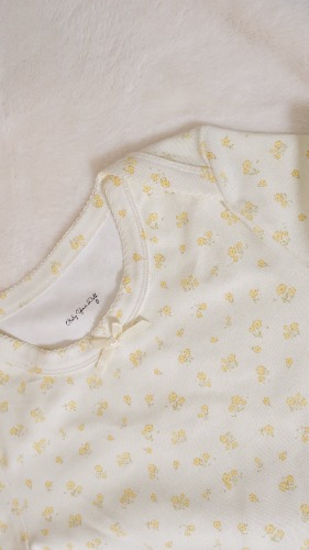 Soft Yellow | Floral Bodysuit | 2X Large