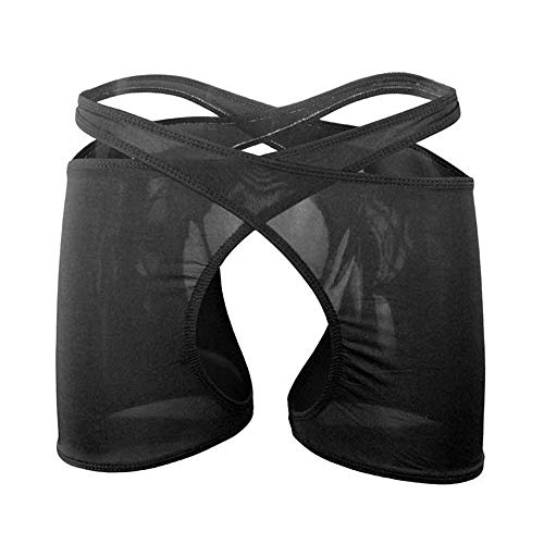 Bommi Fairy Men's Boxer Shorts Open Front Back Underwear Lingerie Funny Stocking - One Size - Black