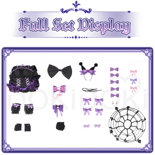DokiDoki-R Game Identity V × Sanrio Cosplay Bloody Queen Mary Costume | Costume With Bustle-XL-Order Processing Time Refer to Description Page