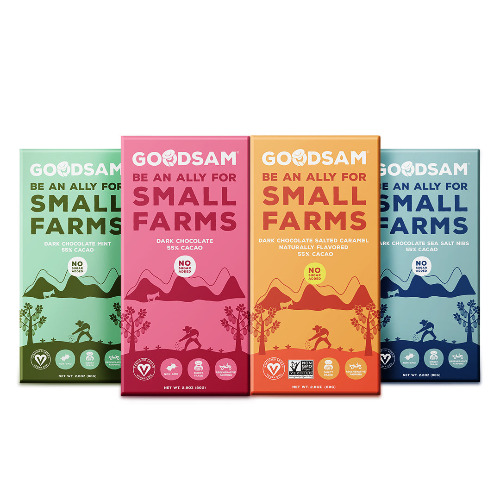 Bar Sampler pack: 55%, Sea Salt Nibs, Mint bars, Salted Caramel - Chocolate Bar Bundle (8 bars, 2 of each)