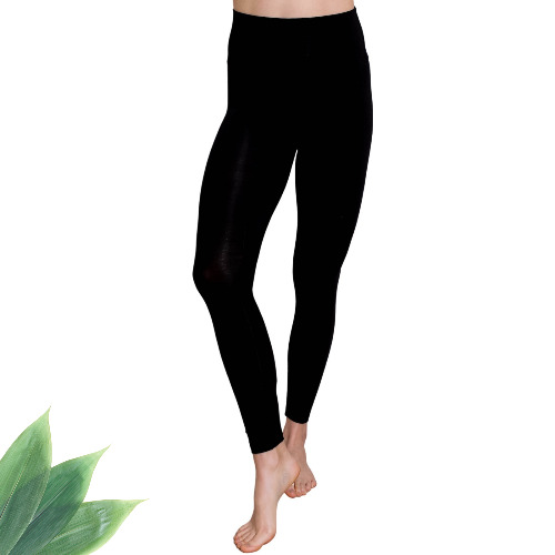 Bamboo Leggings for Women - Black - X-Large
