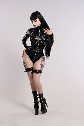 "MY" Faux Leather Harness - One-size-fits-all (adjustable) / Black