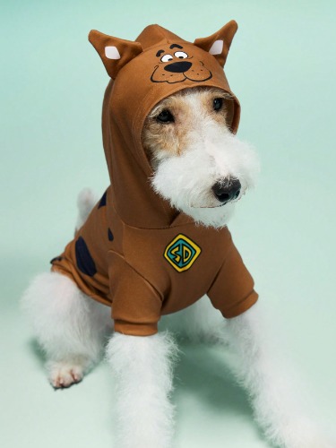 SCOOBY-DOO X SHEIN Sudadera con capucha con estampado de perro en 3D, ropa para mascotas, para perro