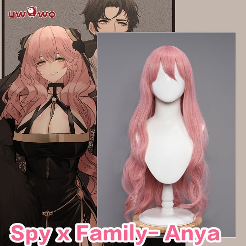 Uwowo Anime Spy x Family Wig Fanart: Anya Adult Cosplay Anya Wig Long Hair | Default Title