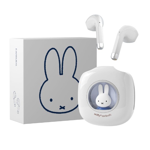 Miffy - Auriculares inalámbricos Bluetooth (Bule), IPX5 impermeables - Azul