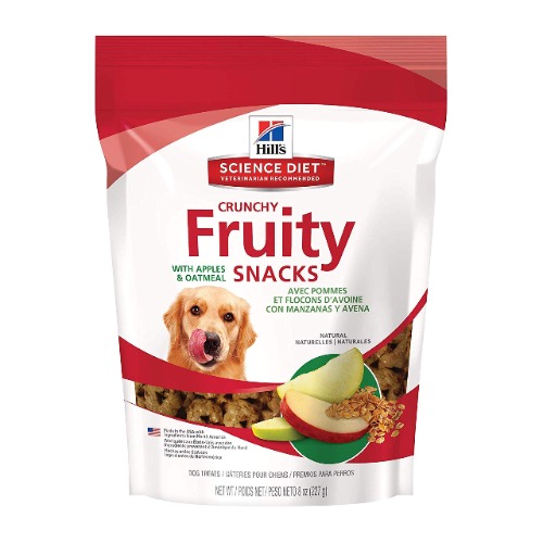 Hill's Science Diet, Snacks Frutales para Alimento para Perro, Manzanas y Avena