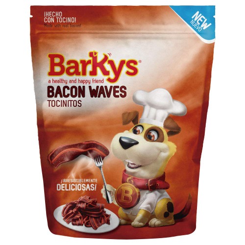 Barkys Bacon Waves Tocinitos Botana para Perros, 567 gr