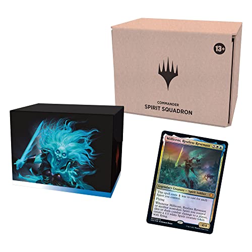 Magic: The Gathering Innistrad: Crimson Vow Commander Deck – Spirit Squadron (White-Blue), Minimal Packaging Version for ages 13+
