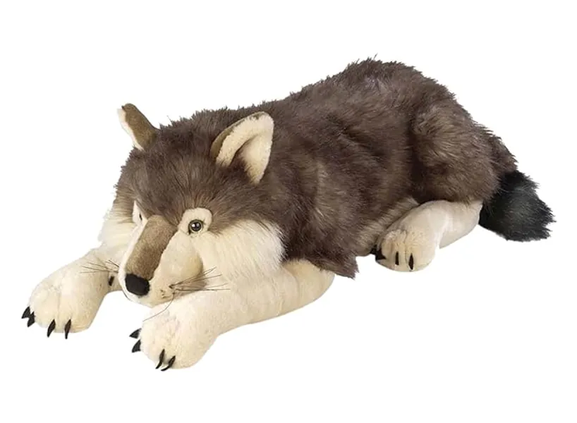 Wild Republic Floppies Wolf Plush,Brown,76cm, 30"