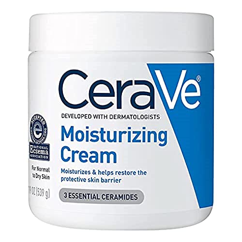 CeraVe Moisturizing Cream | Body and Face Moisturizer for Dry Skin | Body Cream with Hyaluronic Acid and Ceramides | Hydrating Moisturizer | Fragrance Free Non-Comedogenic | 19 Ounce - 19oz Cream
