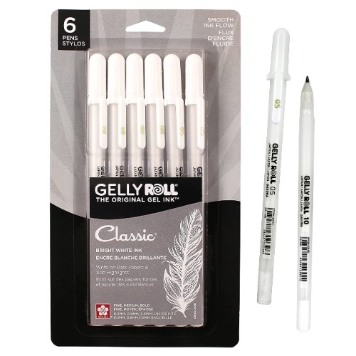 Sakura Gelly Roll White Pens (6 Piece)