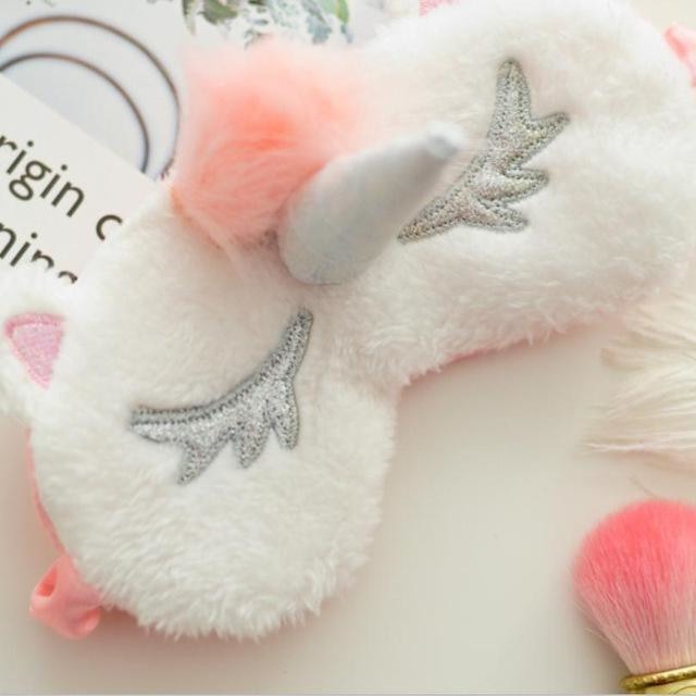 Fluffy Unicorn Sleep Masks - Silver