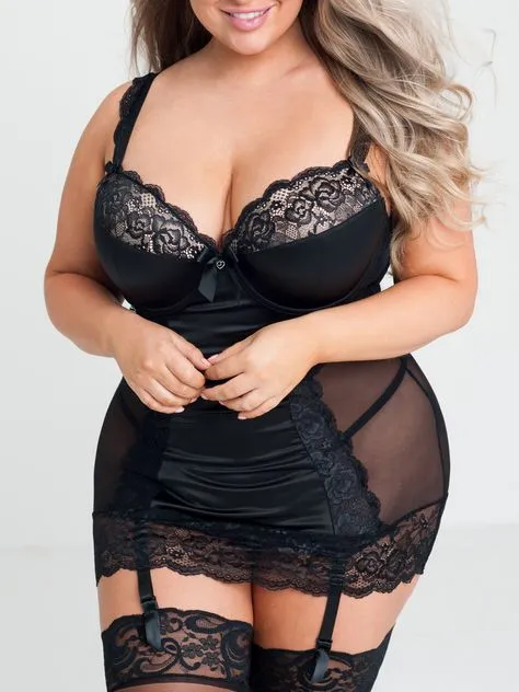 Black Mesh and Lace Lingerie