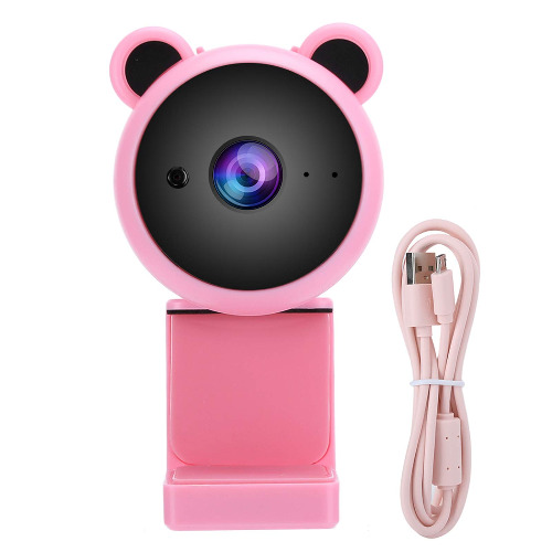 Yunir 1080P Webcam, Digital HD USB Computer Camera Webcam Video Recording Web Camera BuiltIn Microphone for Live Broadcast(Pink) - pink
