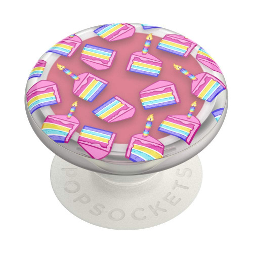 PopSockets PopGrip Lips: Swappable Grip and Lip Balm for Phones and Tablets - Birthday Cake - Balm