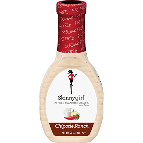 Skinnygirl Fat-Free Salad Dressing, Sugar-Free Chipotle Ranch, 8 Ounce - Chipotle Ranch - 8 Fl Oz (Pack of 1)