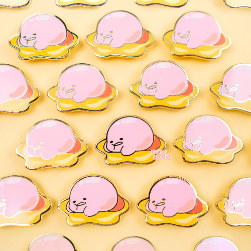Gude Poyo Hard Enamel Pin - [A Grade] / Simple Rubber Back
