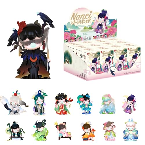 ROBOTIME Nanci Blind Box Surprise Action Figure Collectible Kawaii Figures Random Art Toys Hot Cute Figure Dolls Unique Gifts for Kids Teens Adults (Whole Set) - Standard Edition