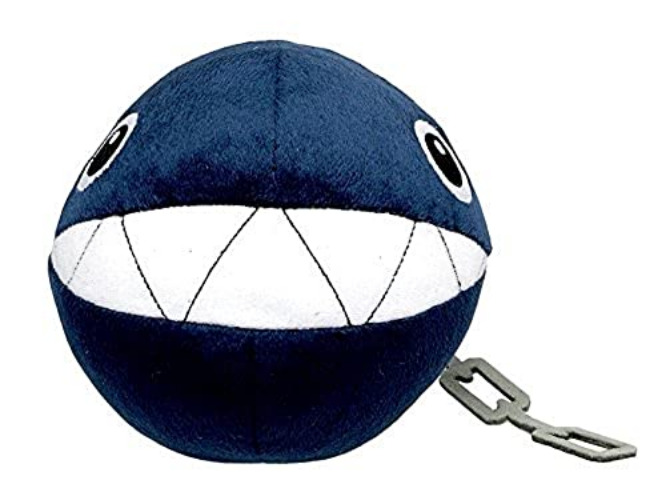 Little Buddy Super Mario All Star Collection 1592 Chain Chomp Stuffed Plush, 5",Multicolor - Chain Chomp