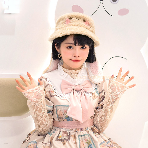 Bunny Ear Bucket Hat - Cream