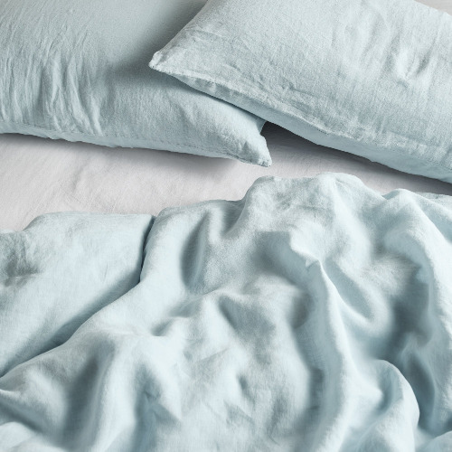 Linen Duvet Cover - Sky | King