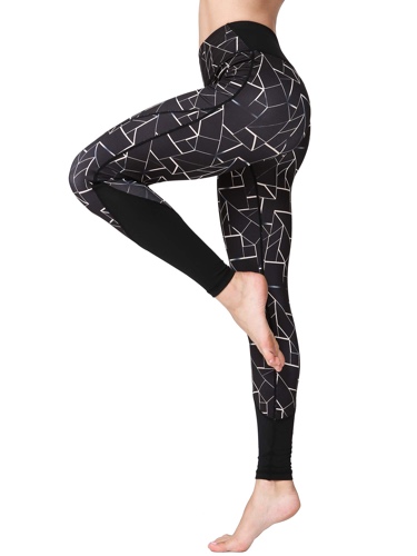 FLYILY Printed Yoga Pants Womens High Waist Gym Sports Leggings Tummy Control Running Workout Compression Tights Stretch Patterned Leggings - 2-phoenix S