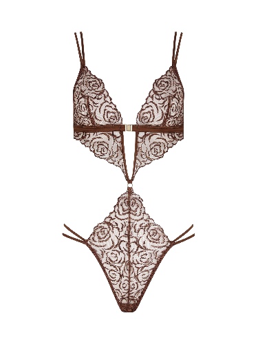 Muse by Coco de Mer Rosalia Playsuit in Cocoa | XS/S