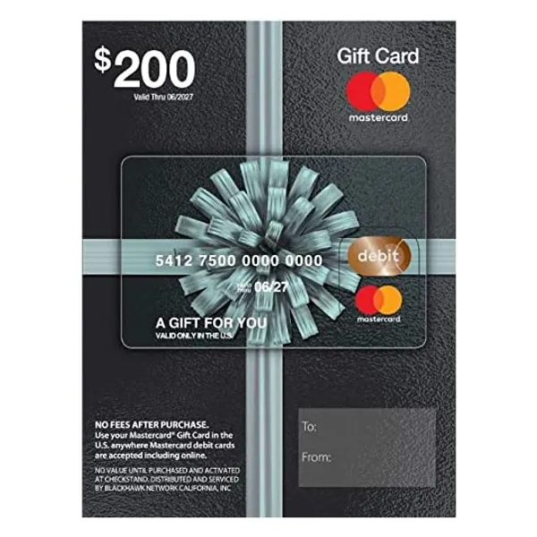
                            $200 Mastercard Gift Card (plus $6.95 Purchase Fee)
                        