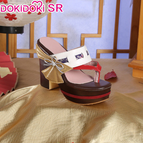 【 Ready For Ship】DokiDoki-SR Game Genshin Impact Yae Miko Cosplay Costume/Shoes | Shoes Only-S(EU 36-37)