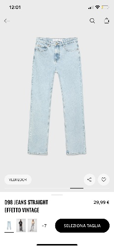 D98 Jeans Straight effetto vintage