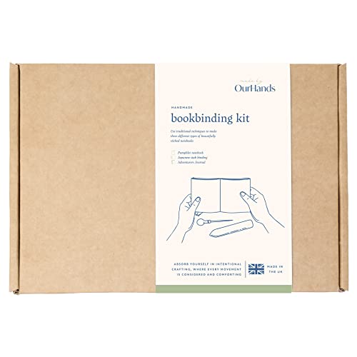 OurHands Bookbinding Kit Includes Tools, Instructions and Premium Paper to Make Three Types of Notebook