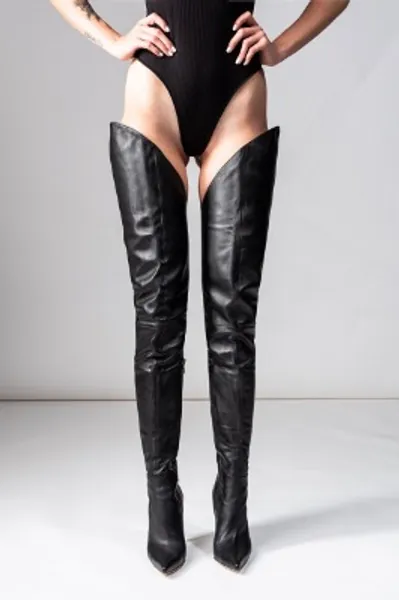AROLLO Long Overknee Boots Genuine Leather EU37-EU44
