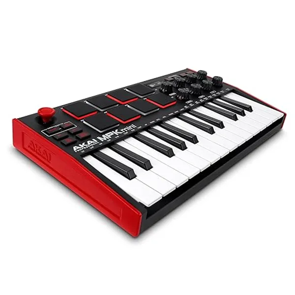 AKAI Professional MPK Mini MK3 - 25 Key USB MIDI Keyboard Controller With 8 Backlit Drum Pads, 8 Knobs and Music Production Software Included - Standard - MPK Mini Only