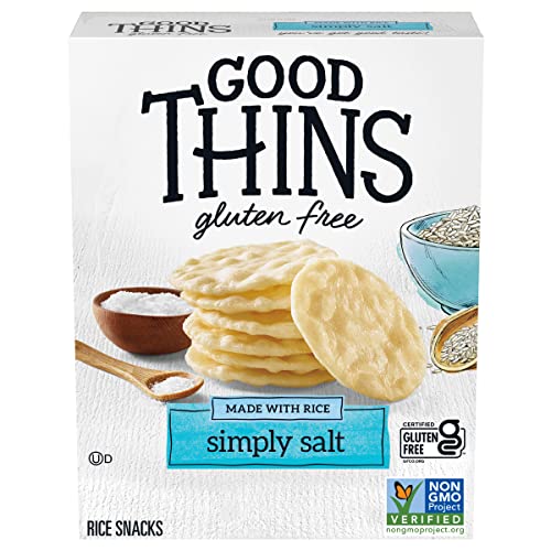 Good Thins Jalapeño & Lime Corn & Rice Snacks Gluten Free Crackers, 3.5 oz - Simply Salt Rice - 3.5 Ounce (Pack of 1)