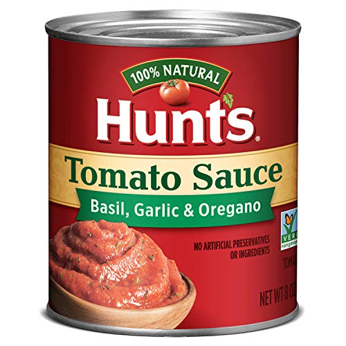 Hunt's Tomato Sauce/Salsa Carton, Keto Friendly, 7.4 Ounce (Pack of 24) (Packaging may vary) - Tomato Sauce with B asil, Farlic & Oregano