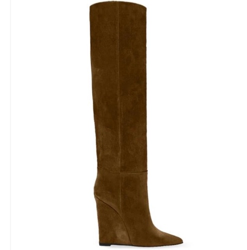 Brown Suede Knee High Boots #1