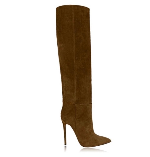 Brown Suede Knee High Boots #2