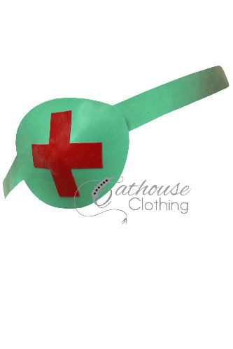 Clinic Eye Patch | Jade green & red / Left