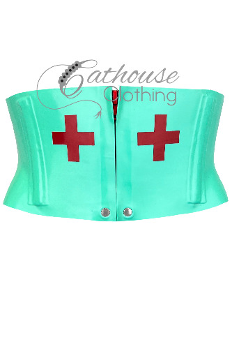 Clinic Corset Belt | 36” / Jade green & red