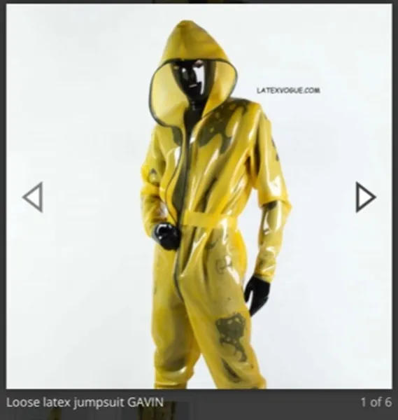 Loose latex jumpsuit GAVIN