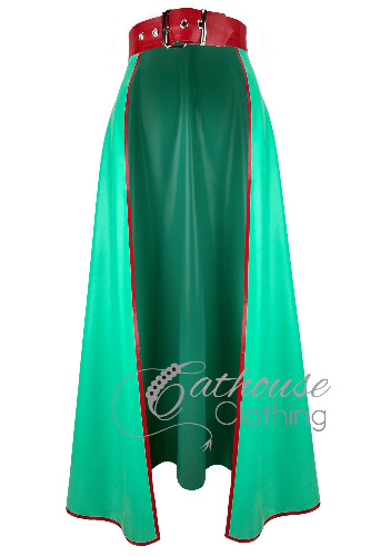 Clinic maxi cover-up skirt | x-large / Jade green & red